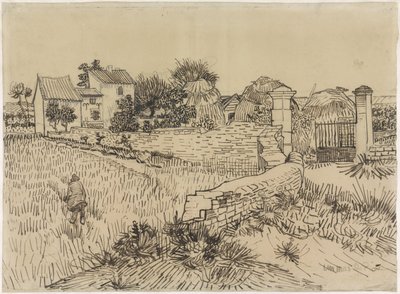 Farm Provence-ban, 1888 körül (toll papíron) alkotó: Vincent van Gogh